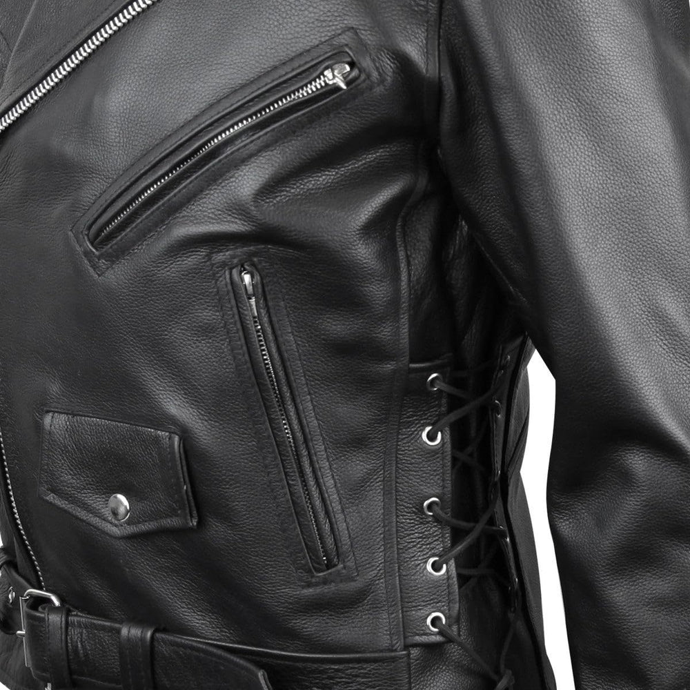 Coin pocket on Vance Leather jacket for easy, organized daily carry.