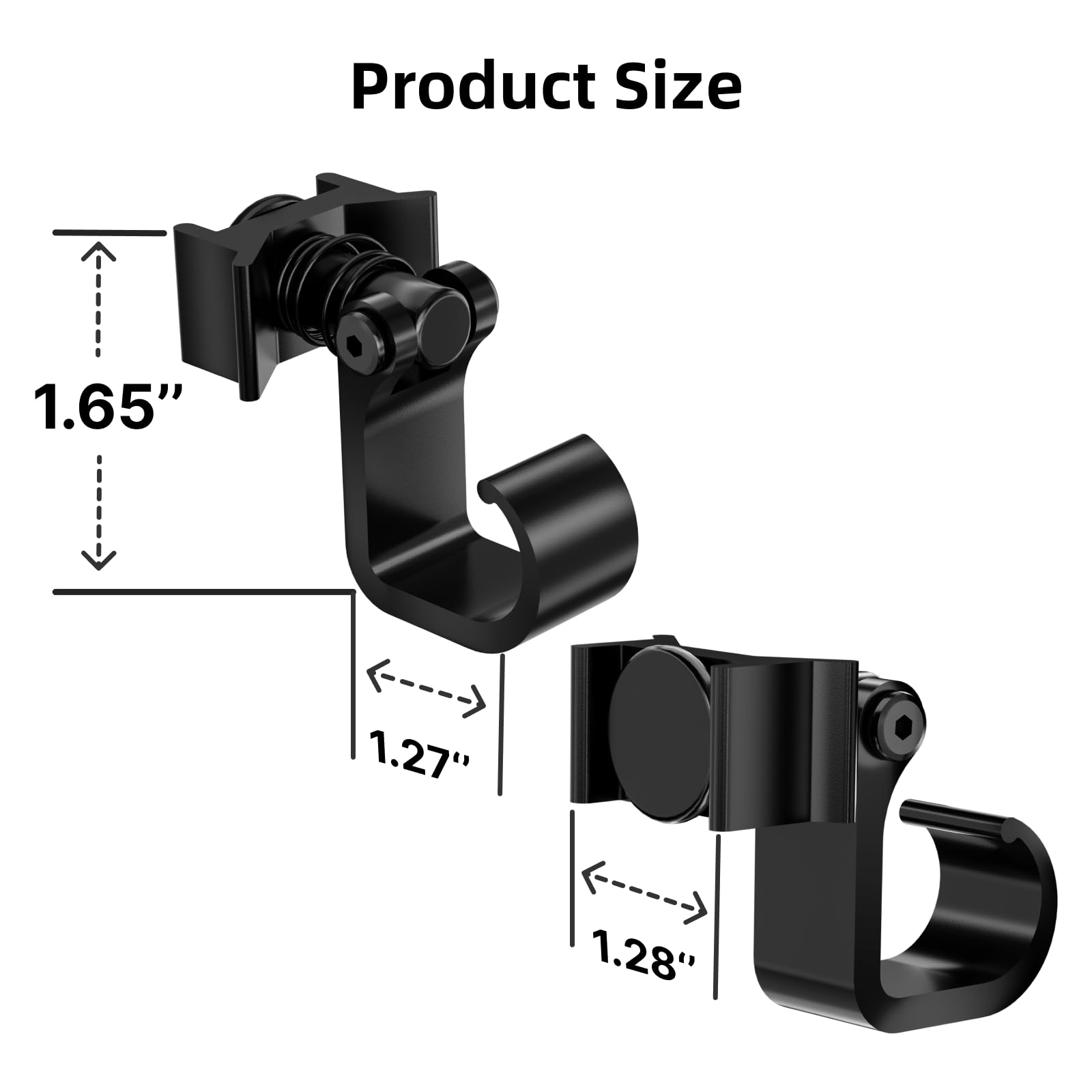 Vandrabase L Track hooks aluminum construction designed for durable use.