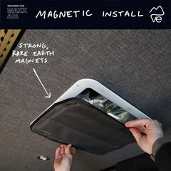 VanEssential 5mm double foiled aluminum XPE insulation reflects radiant heat for interior comfort.