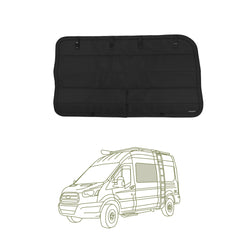 VanEssential insulated stealth blackout window cover for Ford Transit Crew Window blocks light and enhances privacy during stealth camping