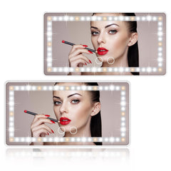 Vanexiss car sun visor mirror with 60 LEDs delivers even lighting for precise makeup.