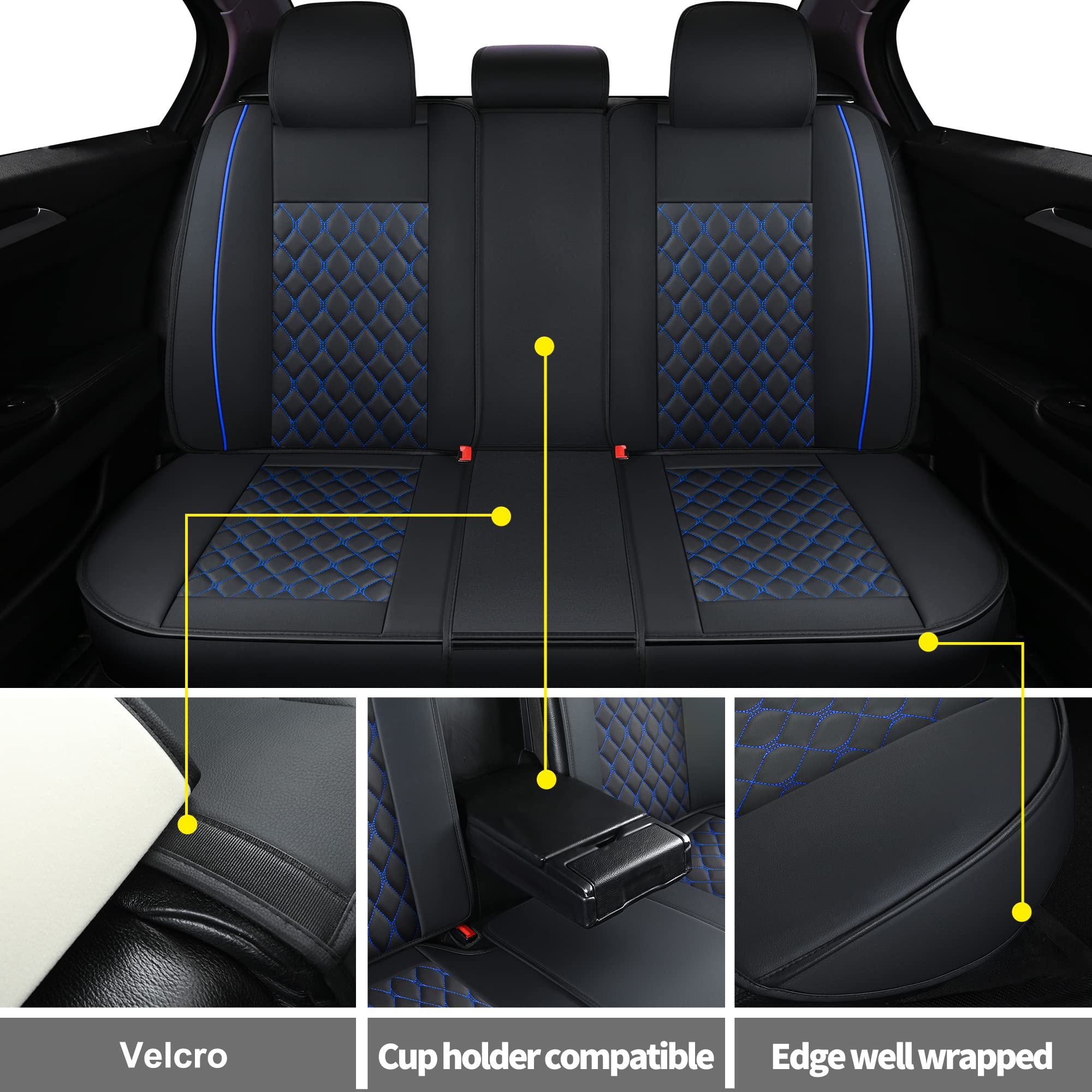 Non-slip silicone bottom keeps cushions in place while you drive.