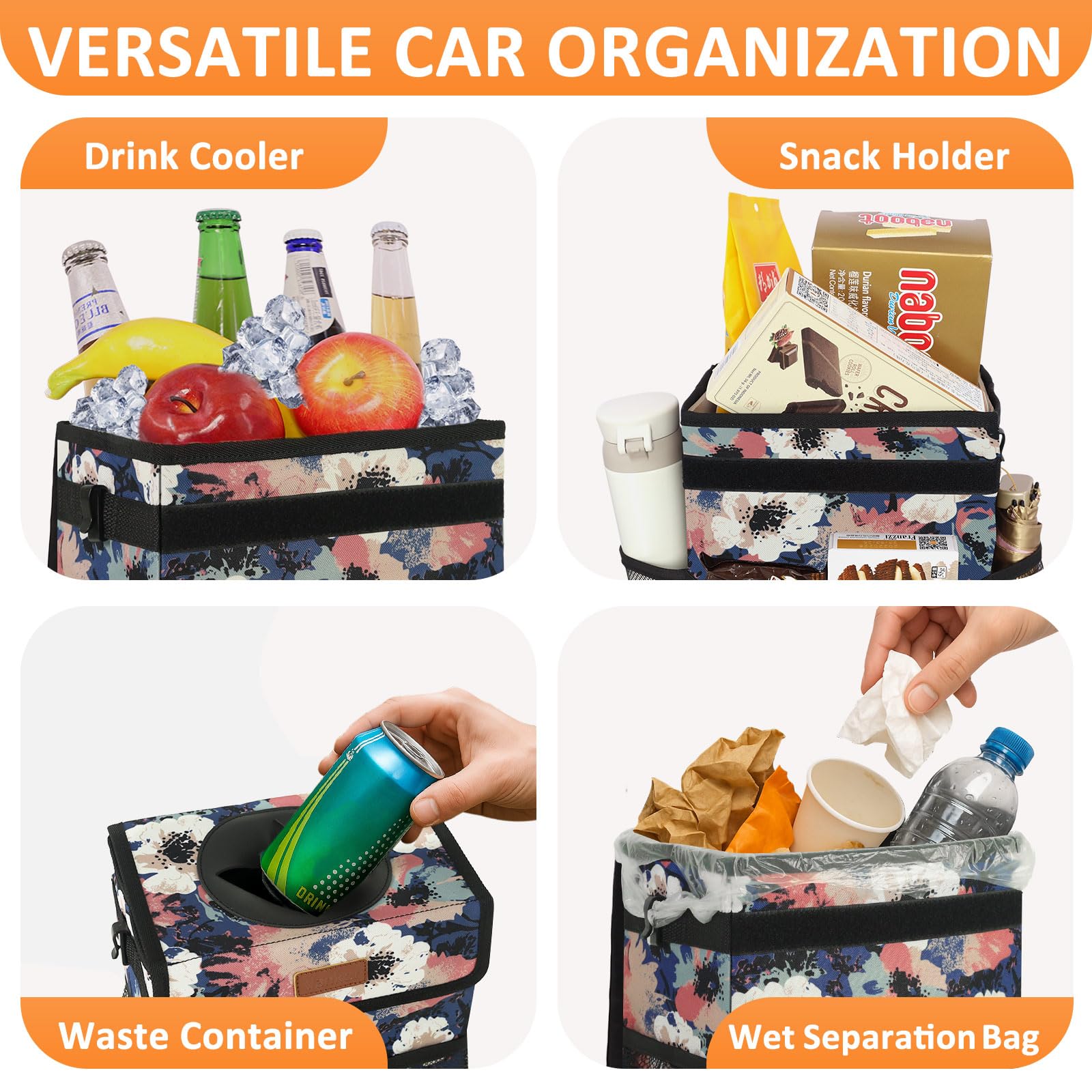 Vankor 12v socket compatible trash bin fits standard car outlets.
