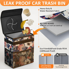 Vankor waterproof car trash can hanging design provides quick access.