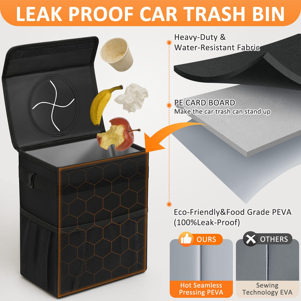 Vankor waterproof lining keeps contents dry in rain or spills