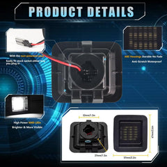 VANKUB 6000K white LED license light delivering crisp nighttime visibility.
