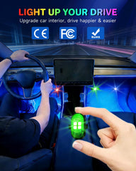 VANKUB 8-color interior ambient LED light enhances vehicle mood and visibility.