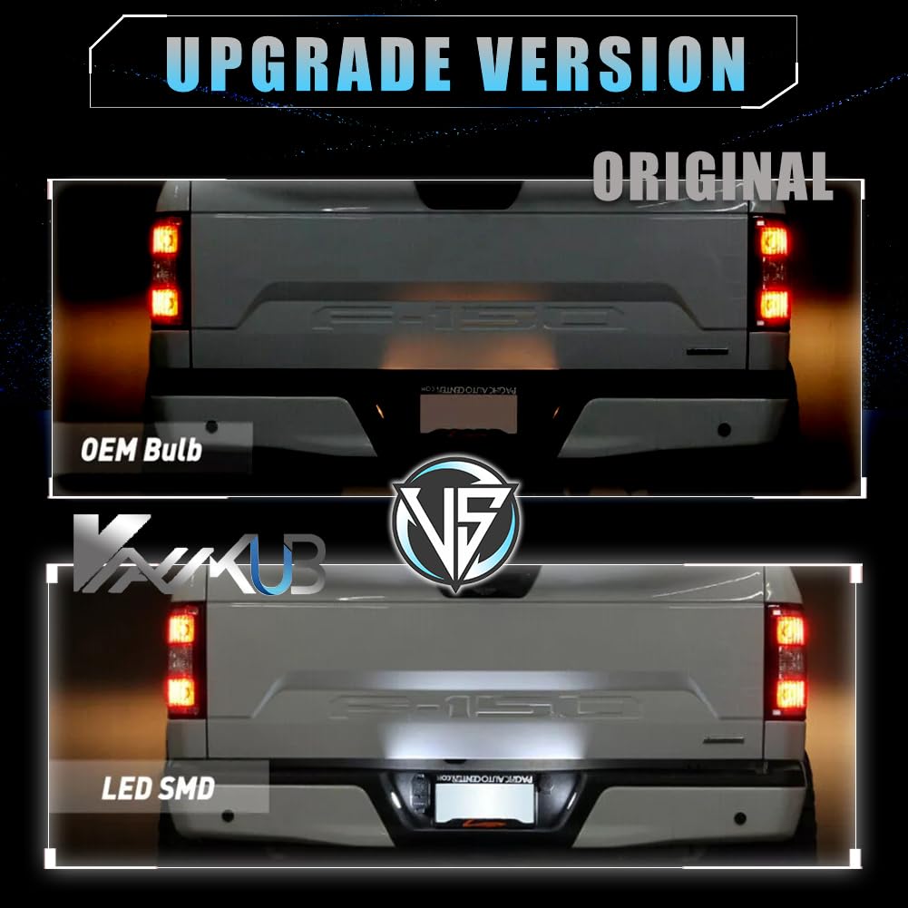VANKUB two-pack license lights ready for quick replacement and cohesive appearance.