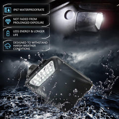 VANKUB license light with waterproof ABS housing protects against heat and moisture