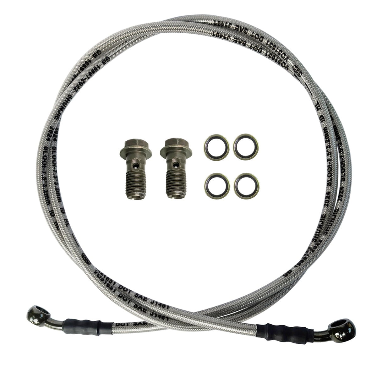 Vanlison braided brake line 82in for scooters offering durable braking performance