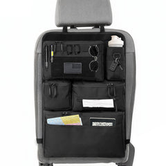 Vanlutone tactical seat back organizer with MOLLE panel for organized car storage.