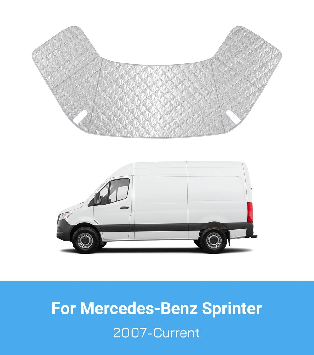 VANNCAMP all-season windshield cover protects against sun, snow, rain, and dust.
