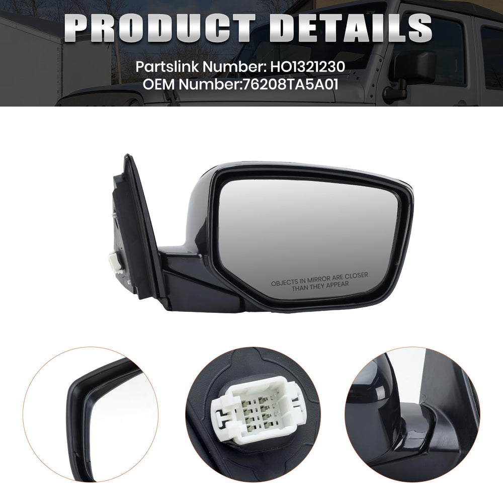 OEM-style mounting points on VANLOGY Honda Accord mirror