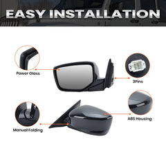 VANLOGY manual folding mirror for easy, space-saving parking
