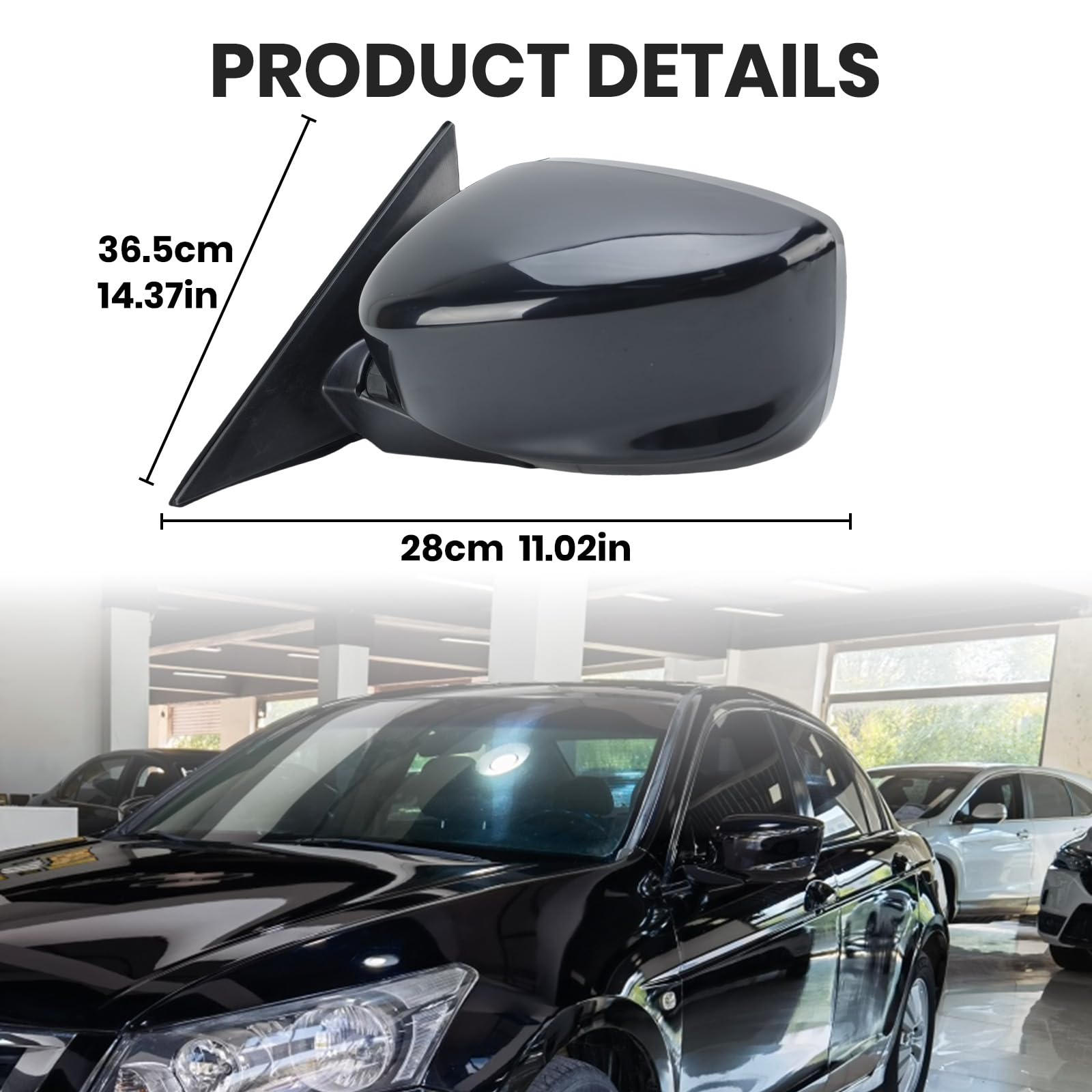 VANLOGY non-heated mirror for simple replacement