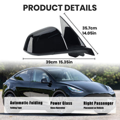 VANLOGY power-folding mirror for Tesla Model Y saves space in tight garages.