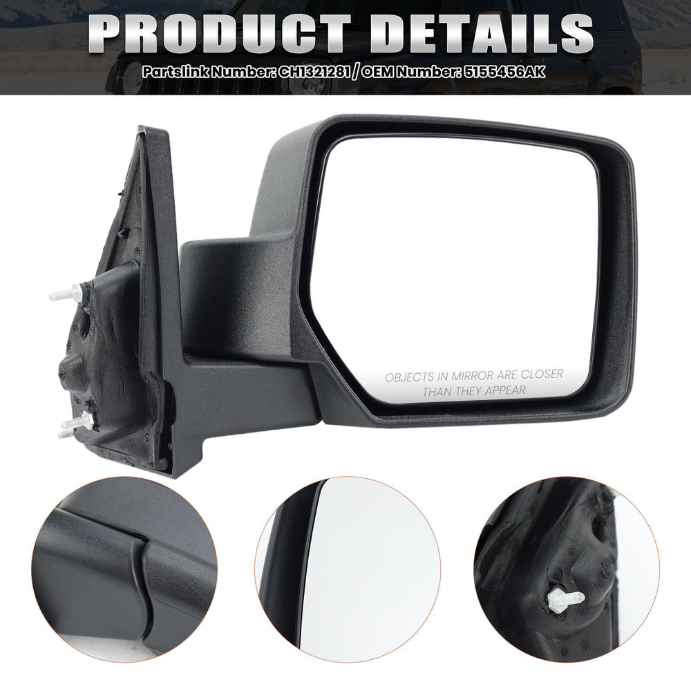 Vanology right mirror fits Jeep Patriot with seamless installation