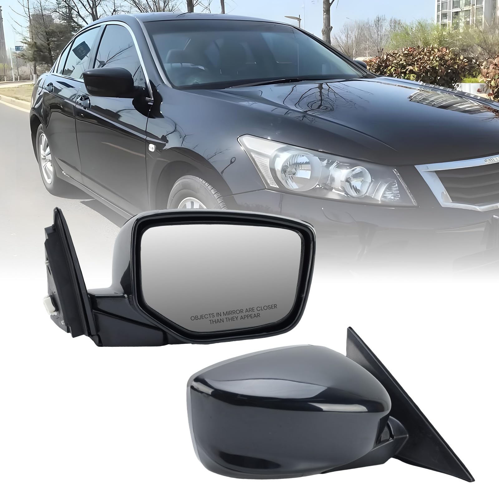 VANLOGY right passenger mirror on Honda Accord side view for precise alignment