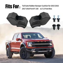 Vanshly right tailgate bumper in black for Ford F-150 protects the tailgate edge.