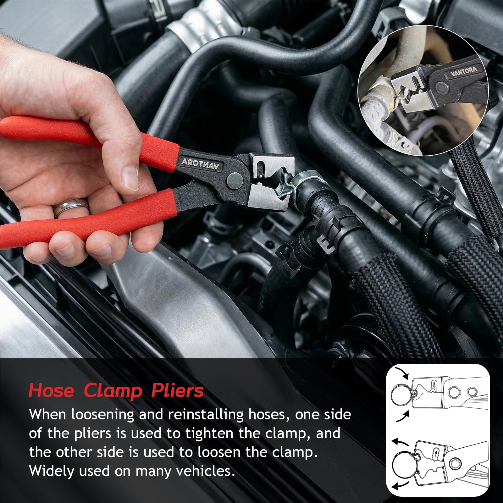 VANTORA straight disconnect pliers with smooth finish prevent scratches on delicate wiring
