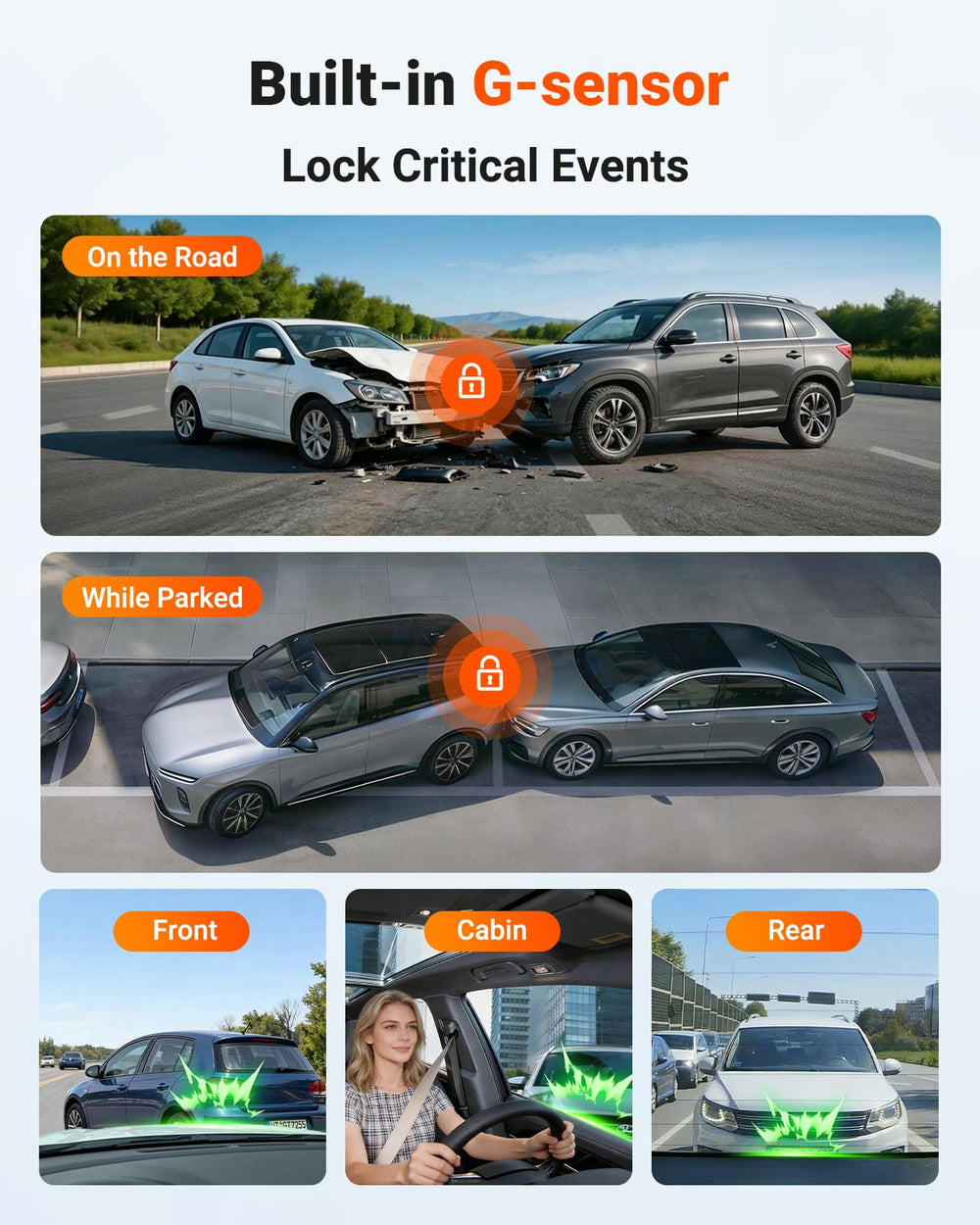 VANTRUE screen playback of trip with GPS data for evidence