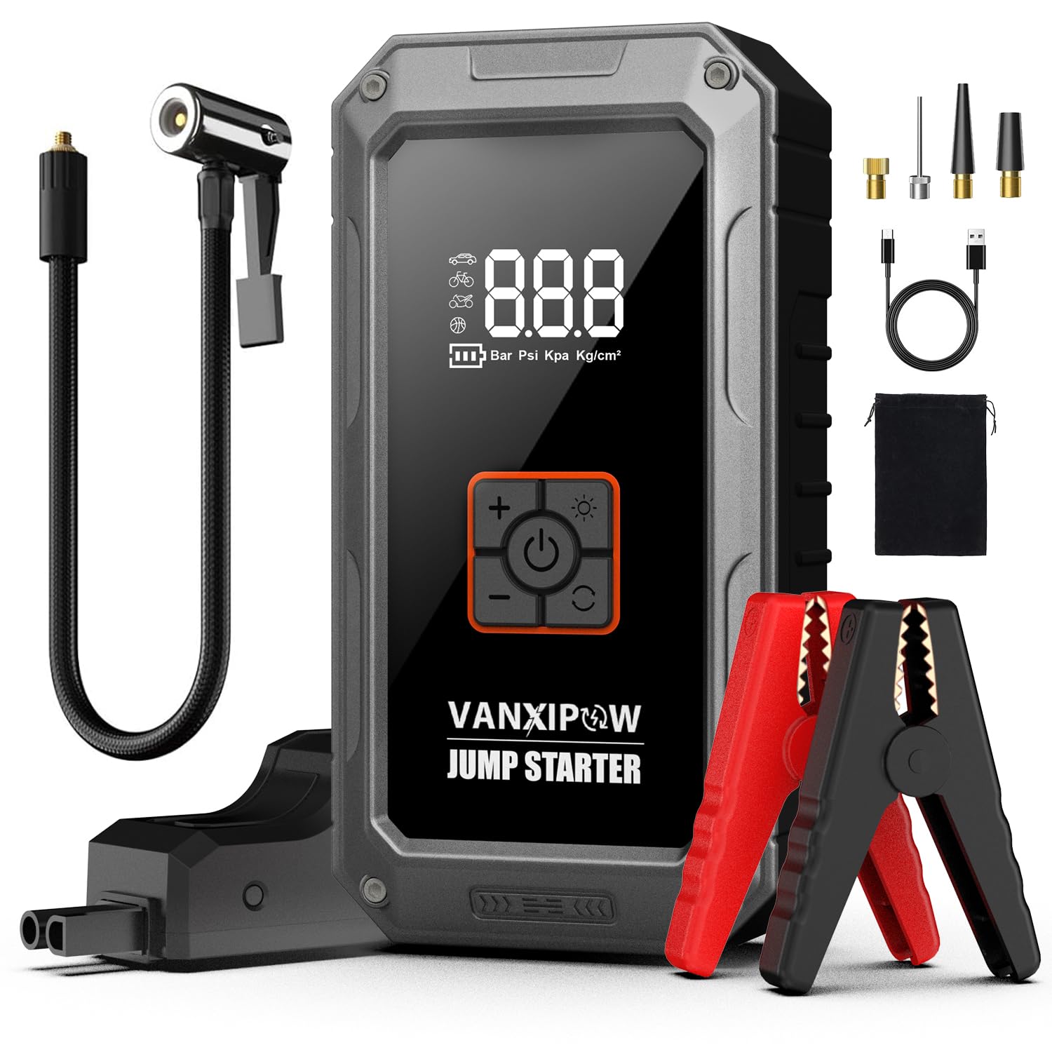 VANXIPOW M1 front panel showing ports and housing, compact and portable benefit
