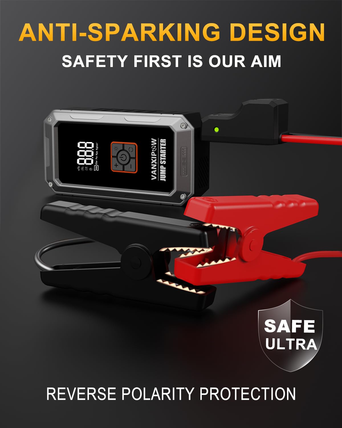 VANXIPOW bright 600-lumen LED light illuminating roadside for safer night use