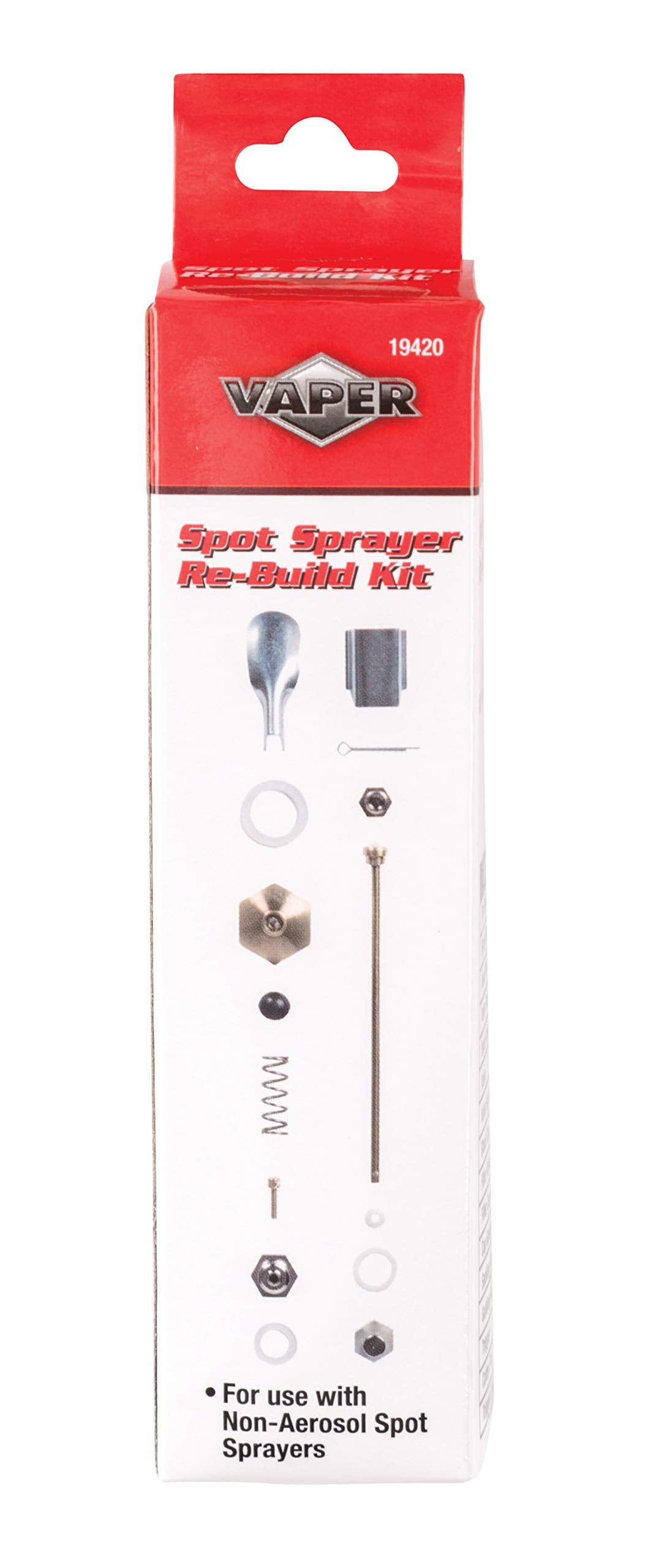 Vaper 19420 spray nozzle enables even coverage on targeted areas.