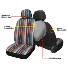 VarCozy Baja airbag-safe front seat cover keeps features accessible