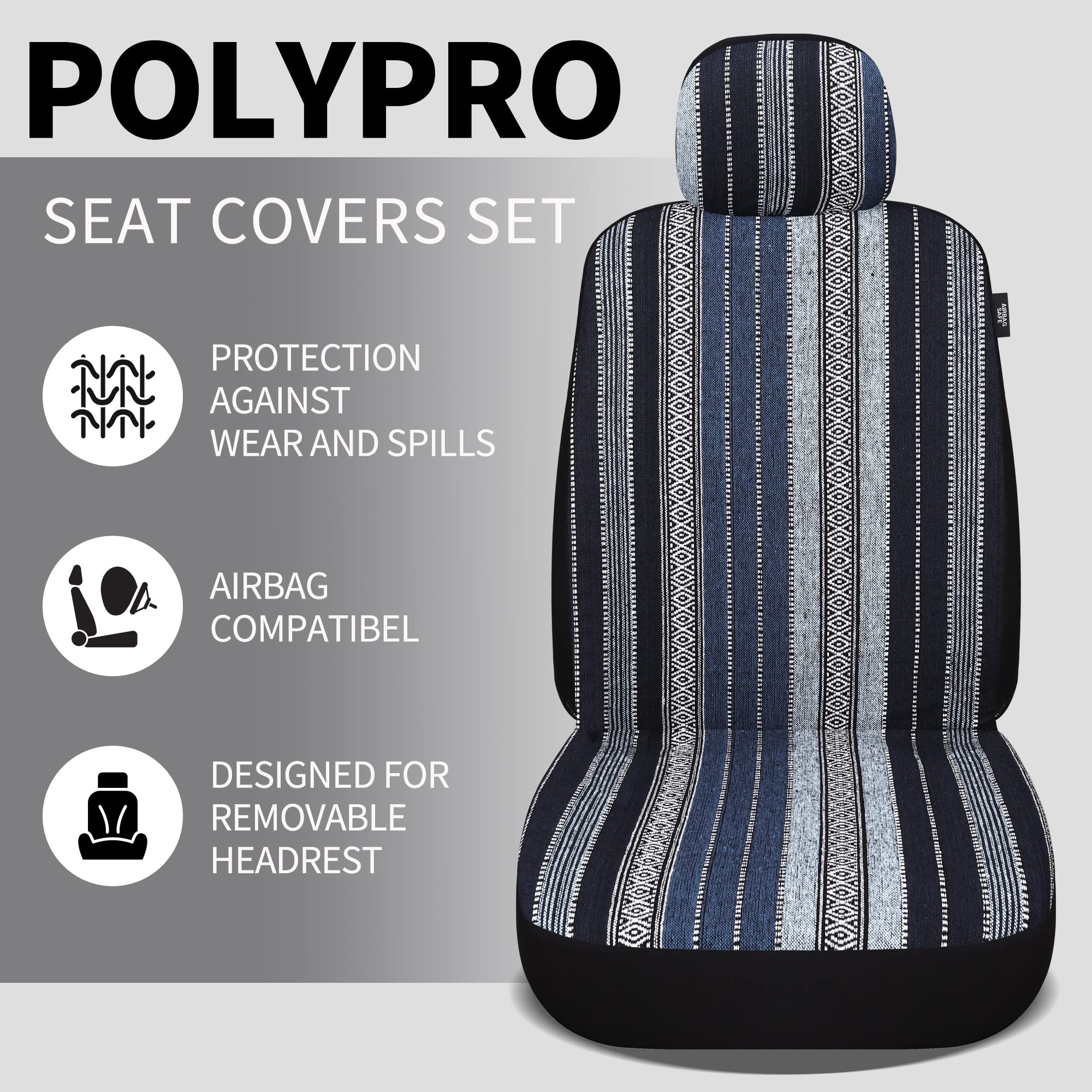 VarCozy Baja colorful stripes design brightens car interiors and updates the look