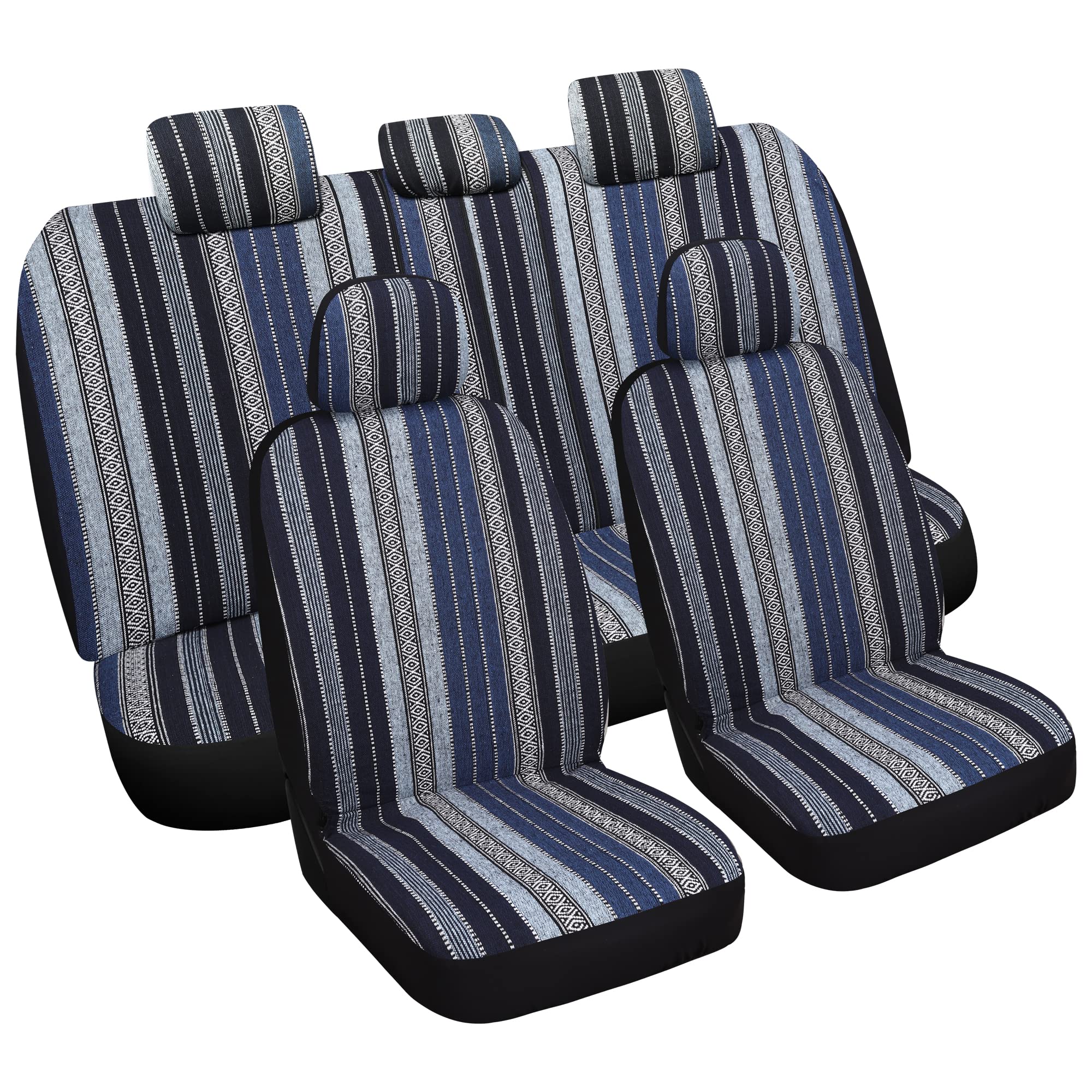 VarCozy Baja front seat cover in vibrant stripes protects upholstery while keeping interiors fresh