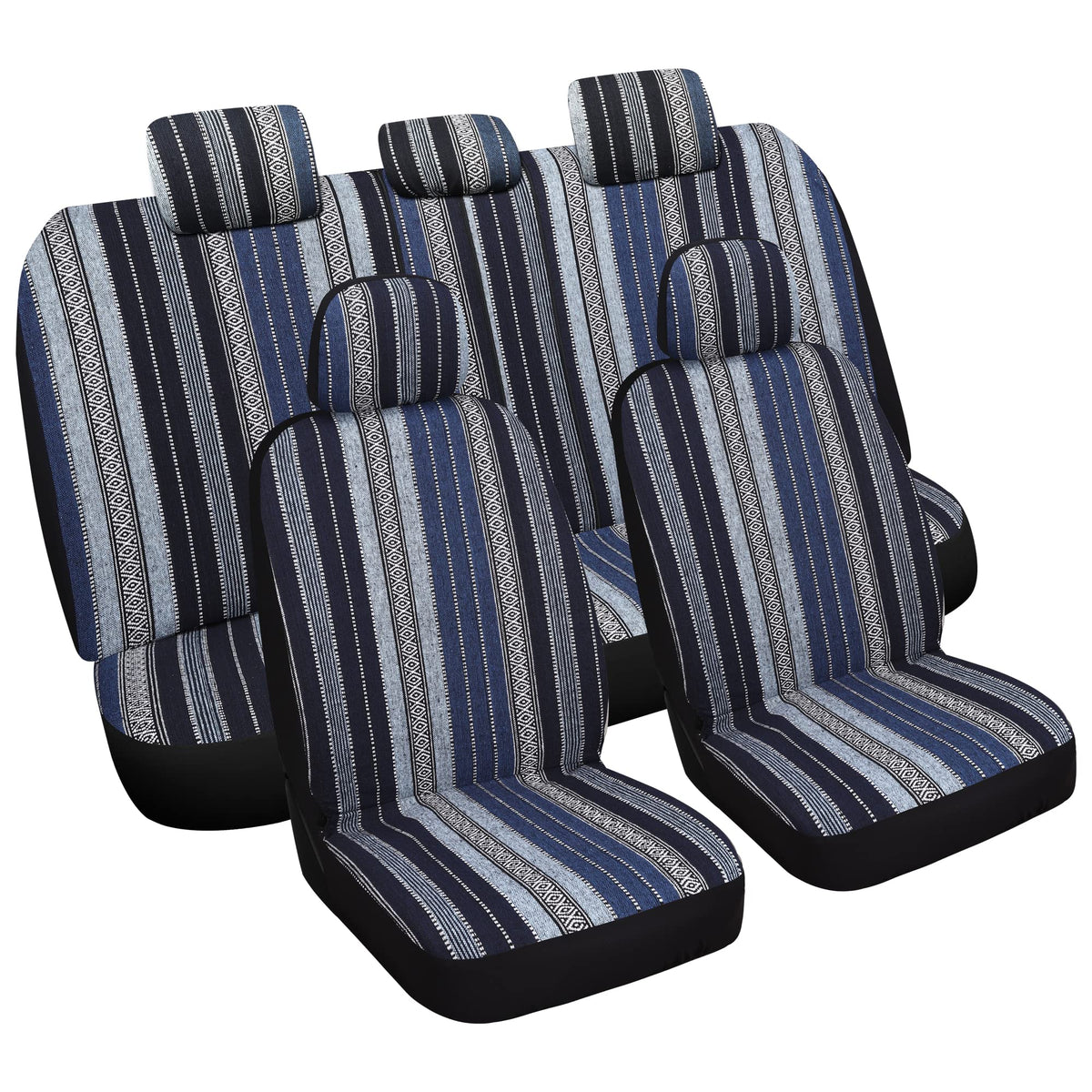 VarCozy Baja front seat cover in vibrant stripes protects upholstery while keeping interiors fresh