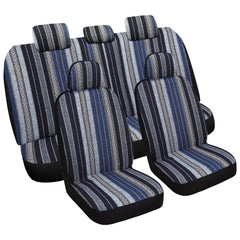 VarCozy Baja front seat cover in vibrant stripes protects upholstery while keeping interiors fresh