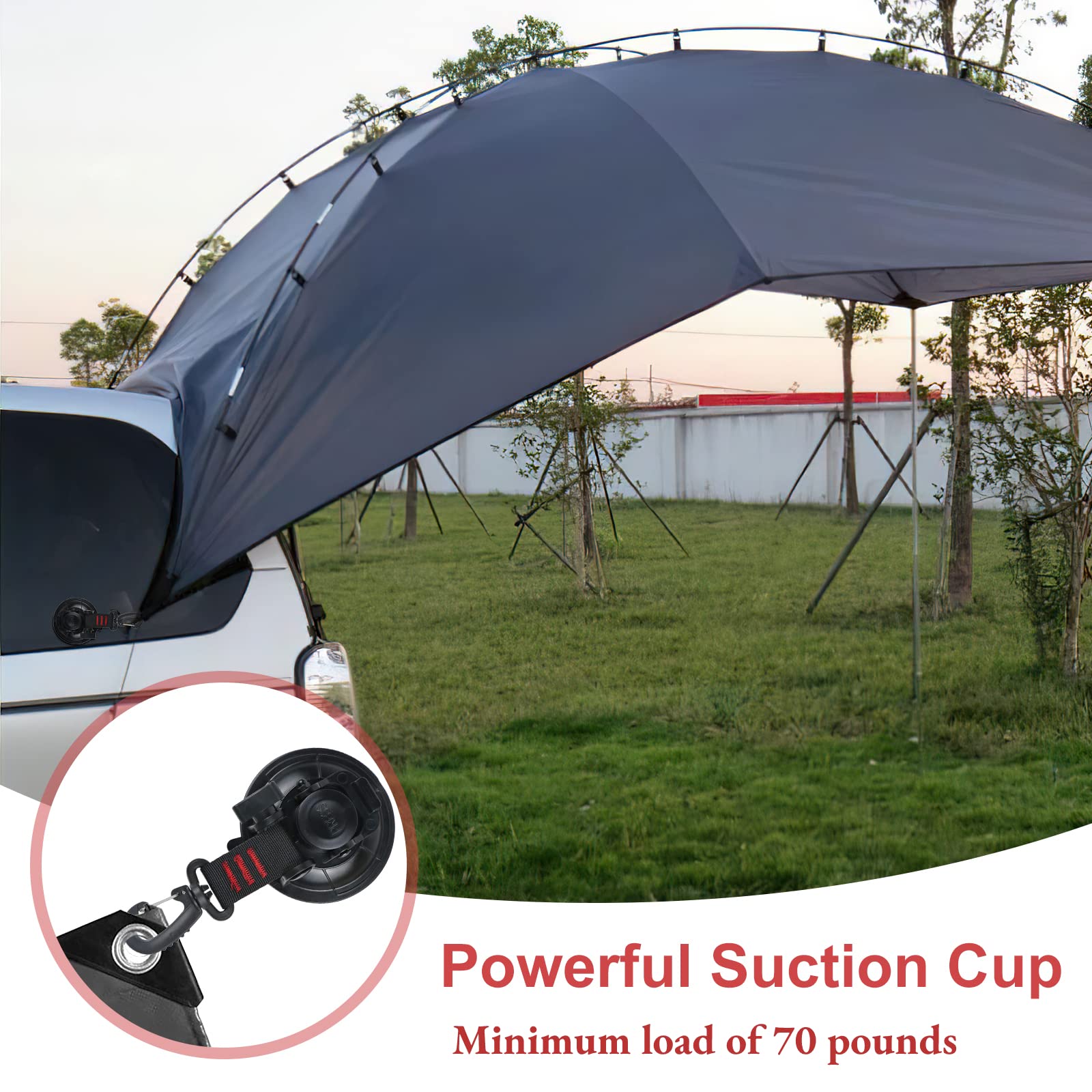 Vashly camping setup shows quick, residue-free mounting options