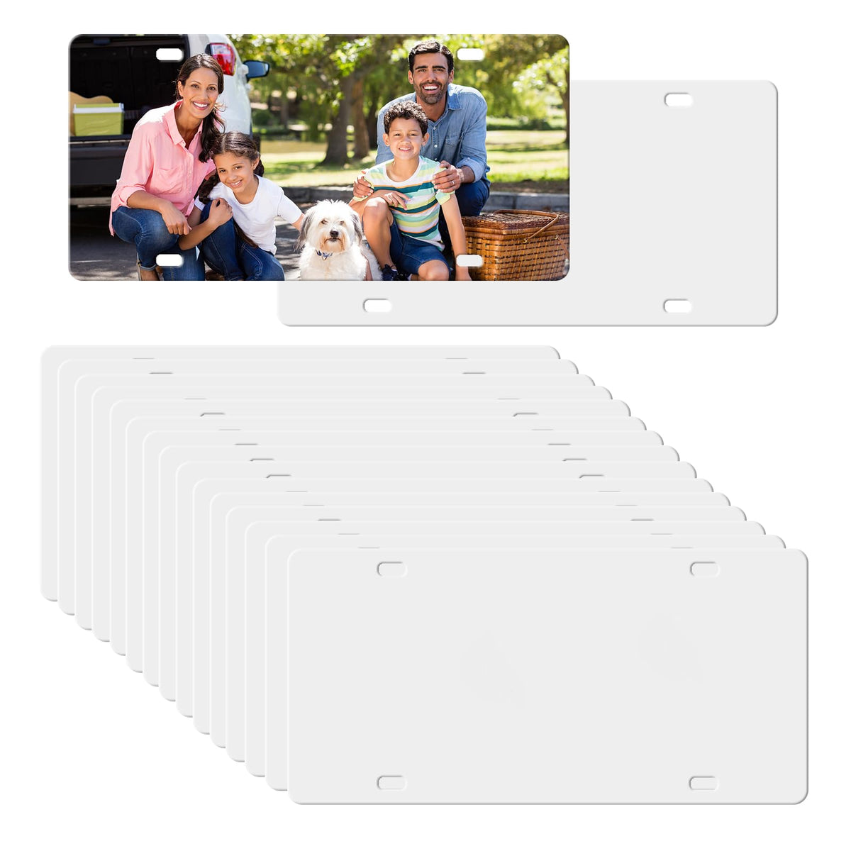 Vastarsky 20-pack license plate blanks ready for 12x6 sublimation projects and wall decor