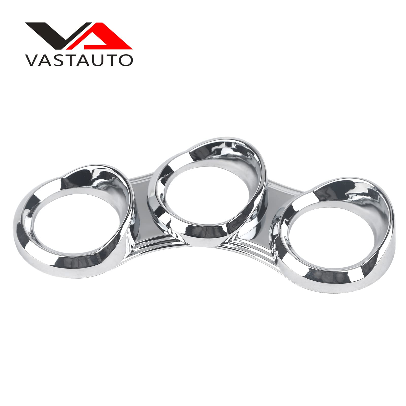 VASTAUTO Peterbilt center instrument cluster cover protects gauges with chrome finish