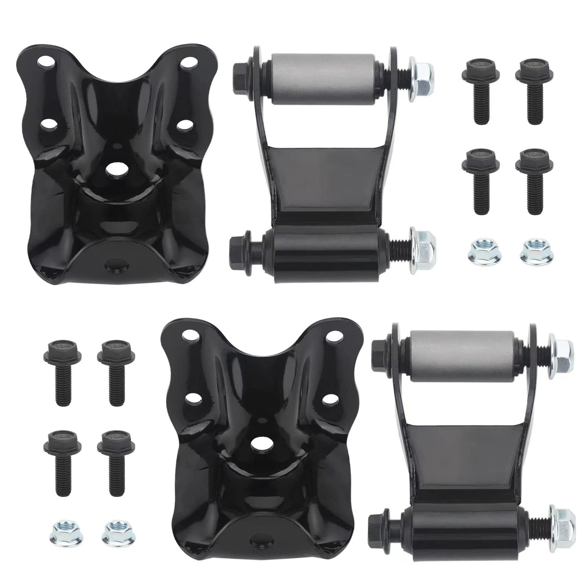 VASTAUTO rear leaf spring shackle bracket kit installed on Ford Ranger for durable suspension