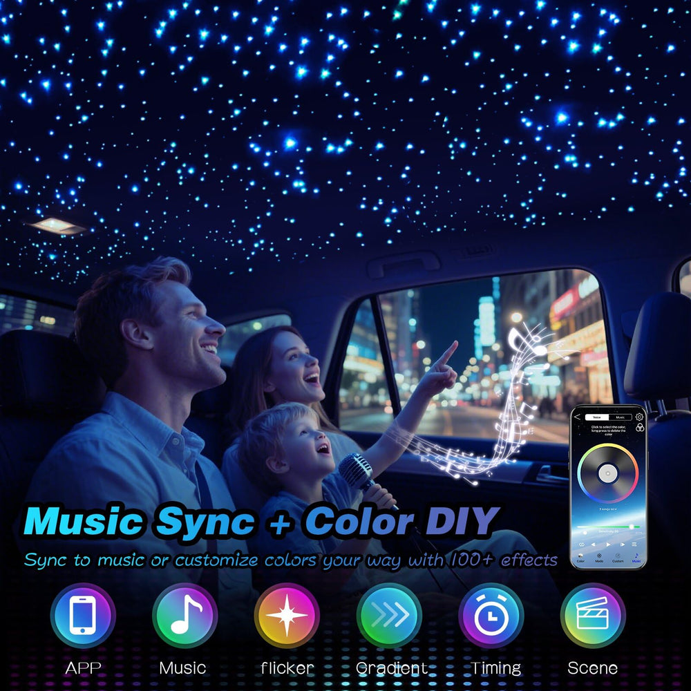 VASTFIRE Starlight Headliner on bedroom ceiling creating a dreamy night sky