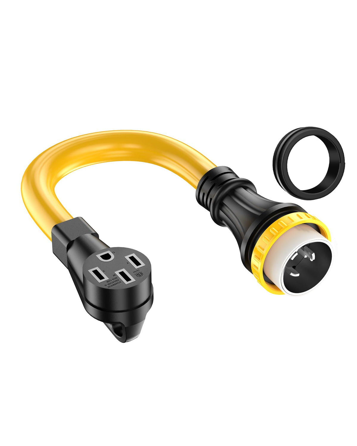 VASTHOME 50A twist-lock adapter front view with a sturdy grip handle.