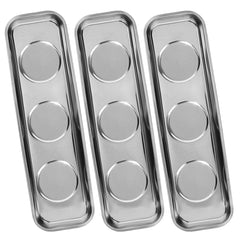 VASTOOLS magnetic parts tray 3pc set on a workbench keeps nuts within reach.