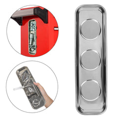 VASTOOLS magnetic tray with soft rubber cover protects surfaces while securing small components.