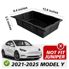 VaultsOnWheels under-seat storage box located in Model Y seat area for quick access