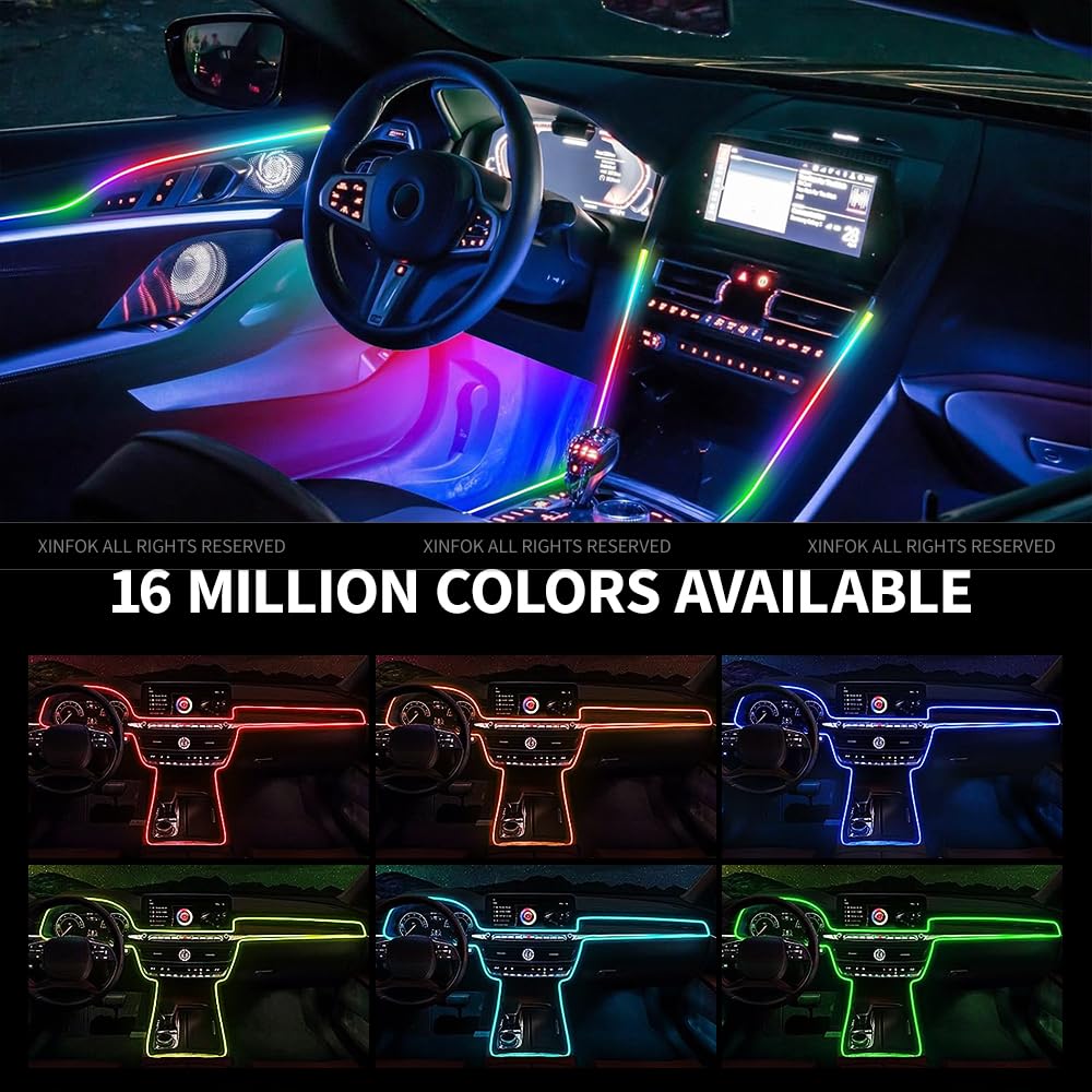 VAUNGIUG LED strip close-up highlights flexible acrylic neon design.