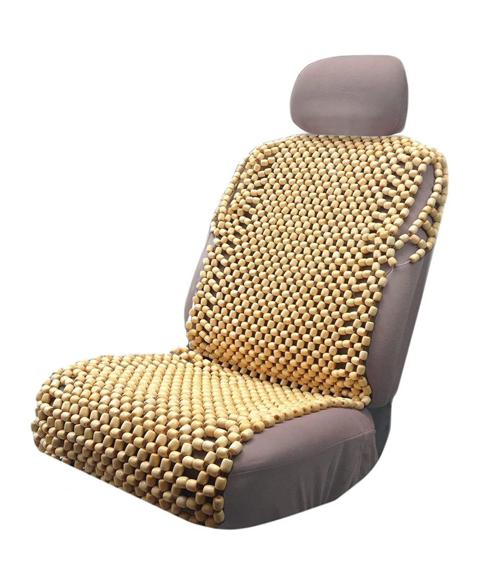 VaygWay beaded seat cushion on driver seat provides cooling airflow for long drives.