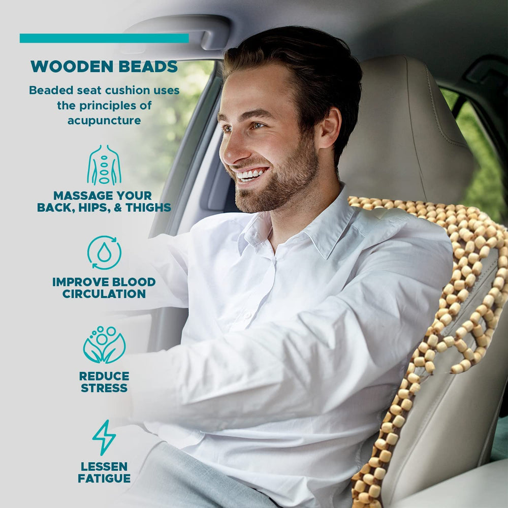 VaygWay beaded cushion ideal for long drives and travel.