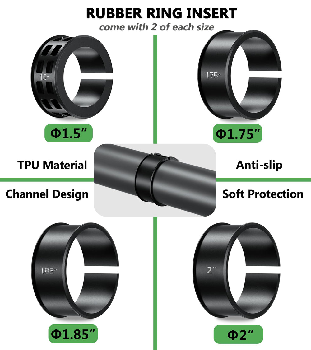 Anti-slip TPU inserts keep the light bar steady on uneven bars.