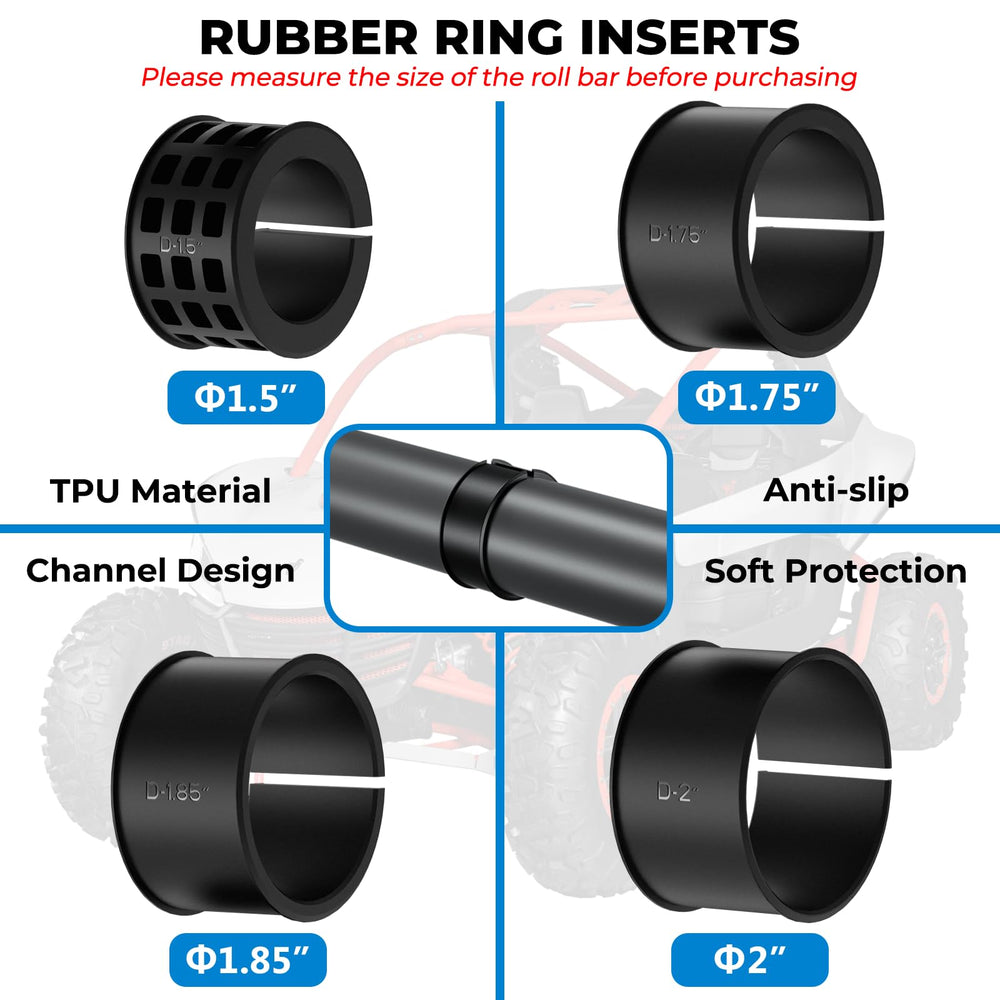 VAZESWIN roll cage clamp with anti-slip rubber inserts.