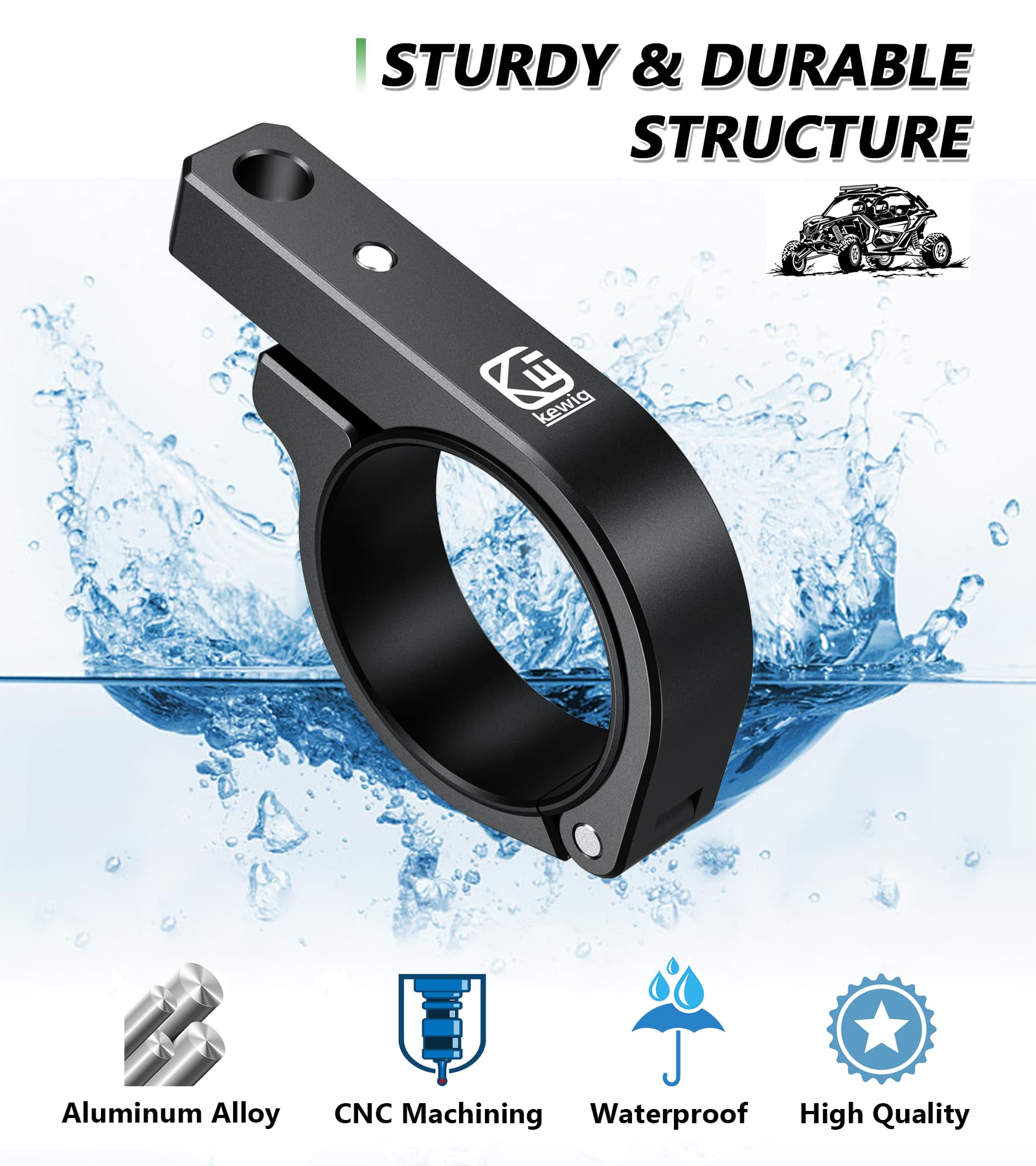 Single bolt hinge design allows quick mounting of the VAZESWIN bracket.