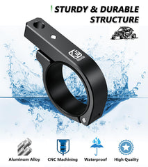 Single bolt hinge design allows quick mounting of the VAZESWIN bracket.