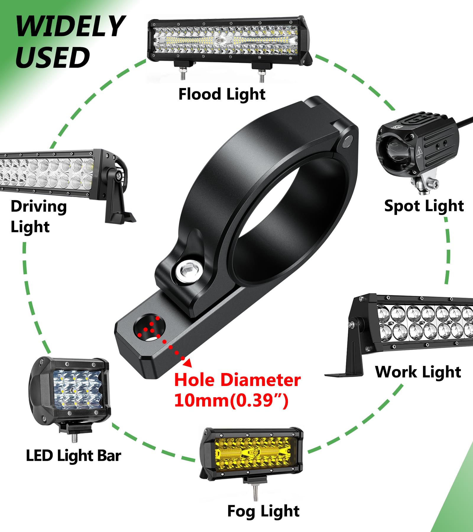 Thick 12 mm base provides strong load-bearing capacity for off-road use.